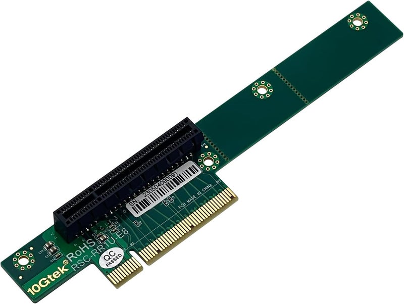 ipolex PCI- Express 8X Riser Card 270-Degree R-Angle Riser Adapter Card for 1U, Compatible with Supermicro RSC-RR1U-E8 - Image 1